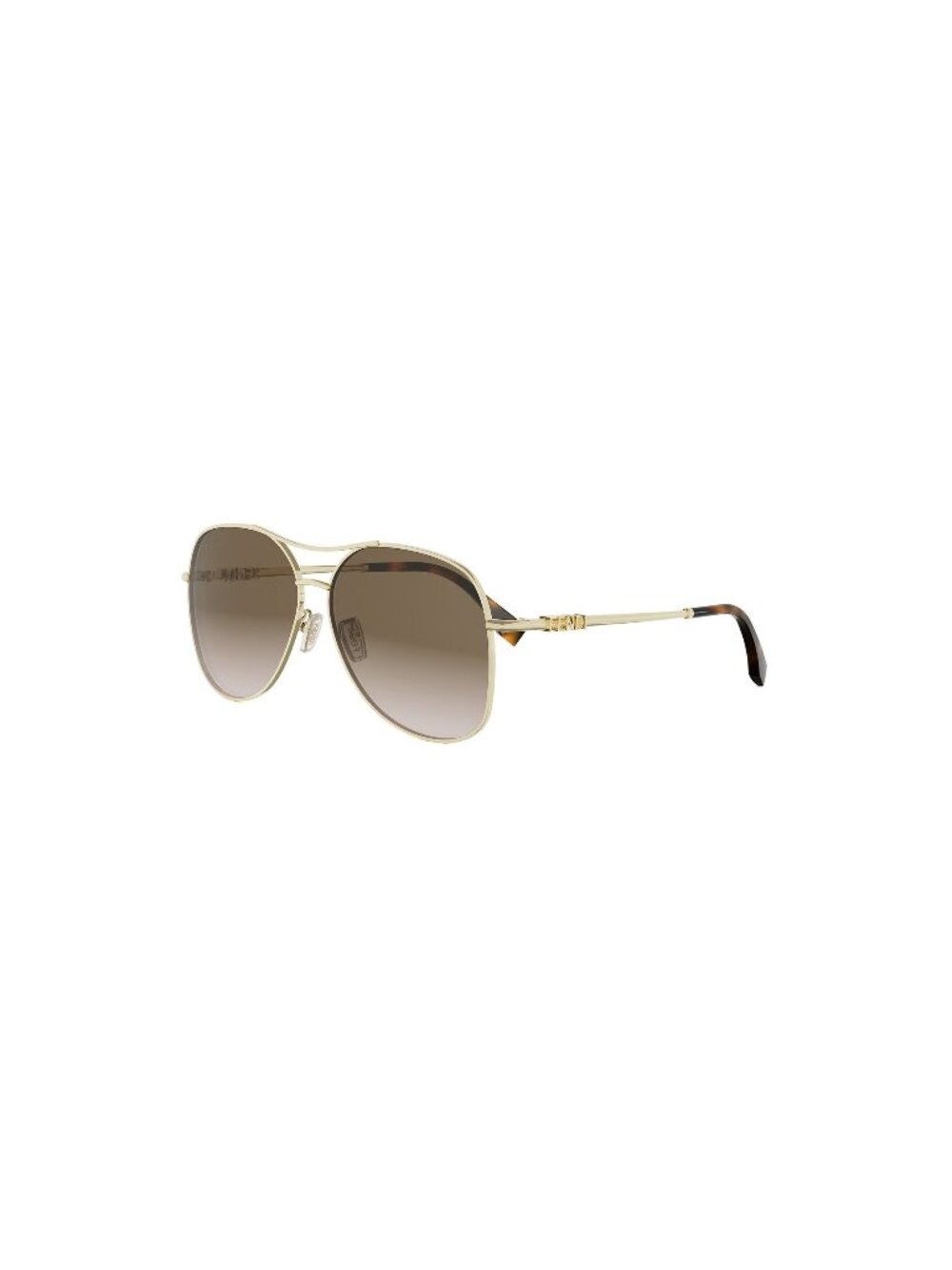 New FENDI Women's Sunglasses Metal Frame FENDIGRAPHY FE40200U 30F 61 Gold Pilot